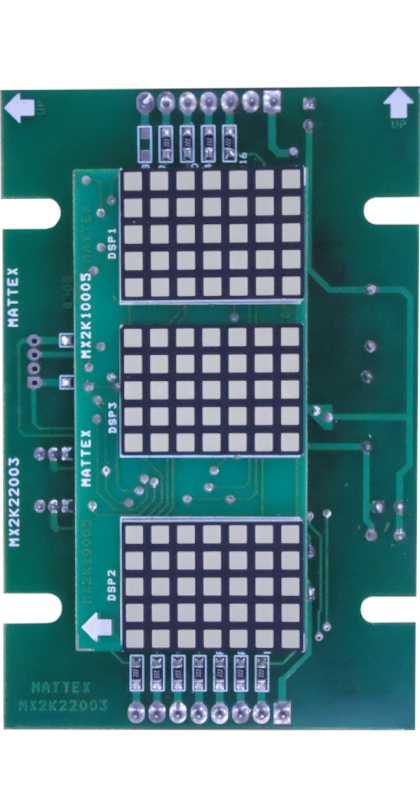 MX2K22003-5   CAR 0 TO 39 FLOOR PARALLEL DOT MATRIX LED DISPLAY